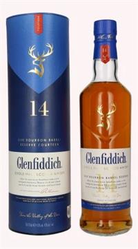 Whisky - Glenfiddich 14 års Bourbon Barrel reserve, 43%